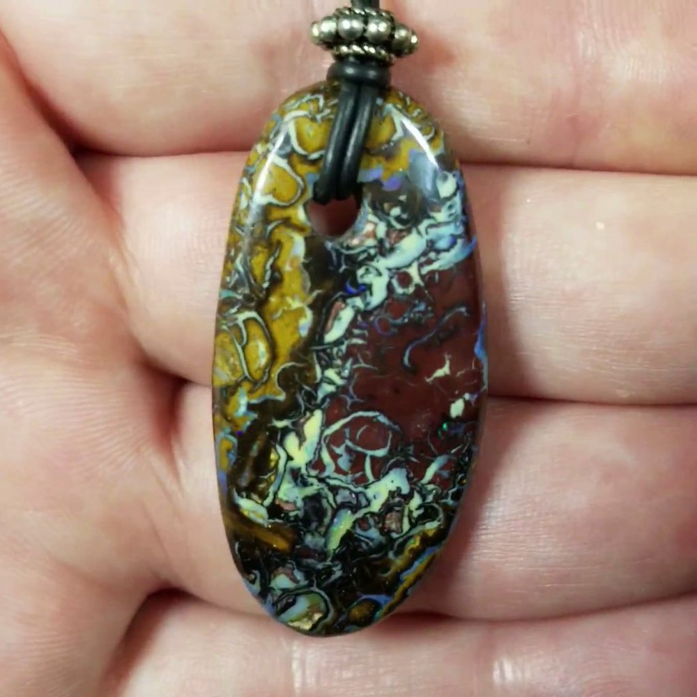 ***SOLD*** Unisex Australian Koroit Opal Pendant - Picture 1 of 9